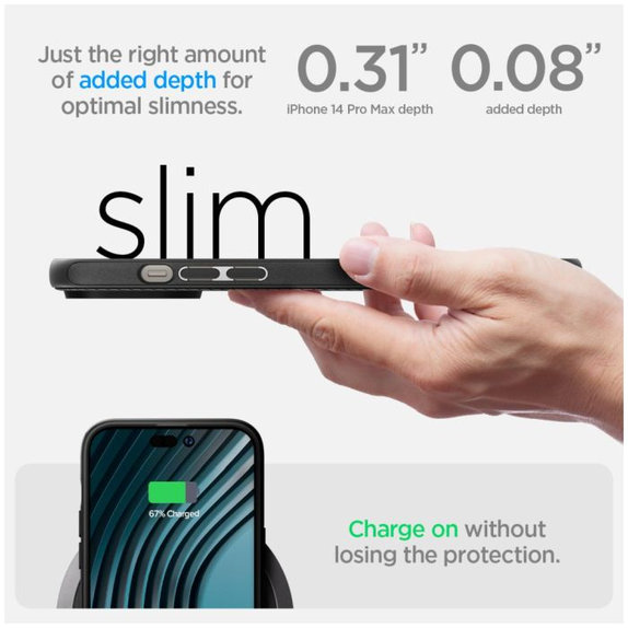 Custodia Mag Armor con MagSafe per iPhone 14 Pro Max, Matte Black, Spigen