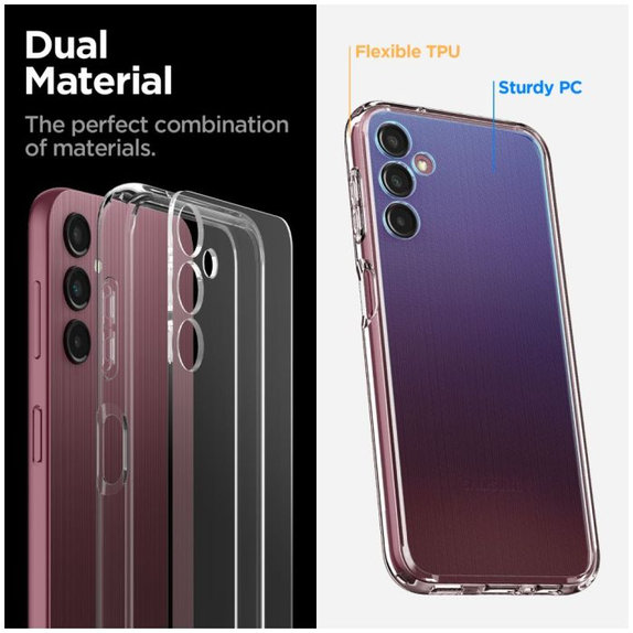 Custodia Liquid Air per Samsung A14 5G, Crystal Clear, Spigen