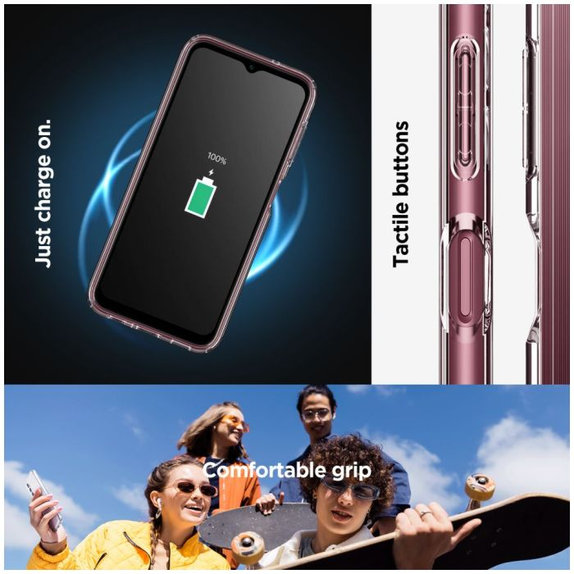 Custodia Liquid Air per Samsung A14 5G, Crystal Clear, Spigen