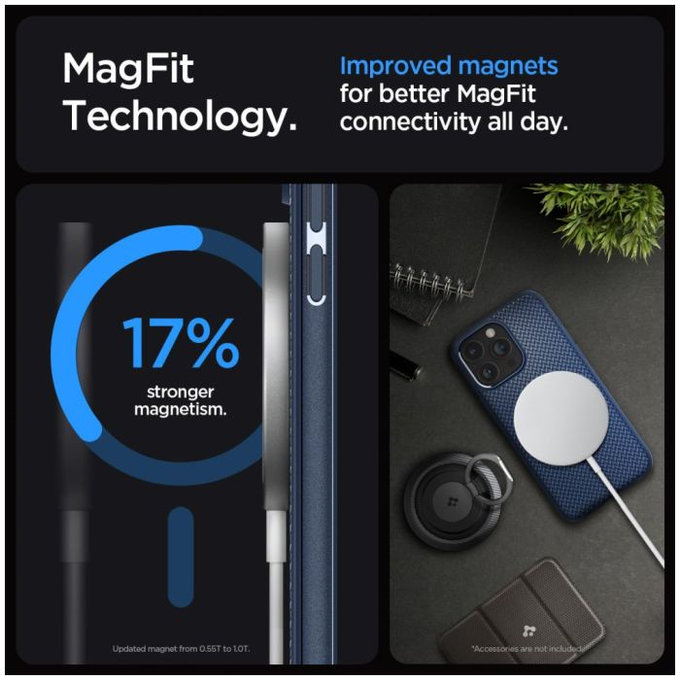 Custodia Mag Armor con MagSafe per iPhone 15 Pro Max, Navy Blue, Spigen