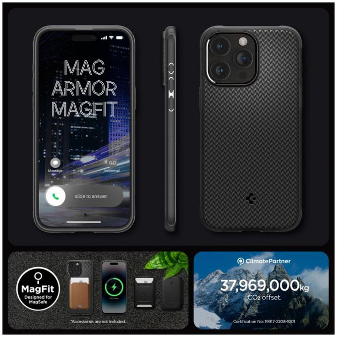 Custodia Mag Armor con MagSafe per iPhone 15 Pro, Matte Black, Spigen