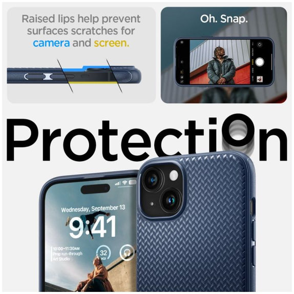 Custodia Mag Armor con MagSafe per iPhone 15, Navy Blue, Spigen