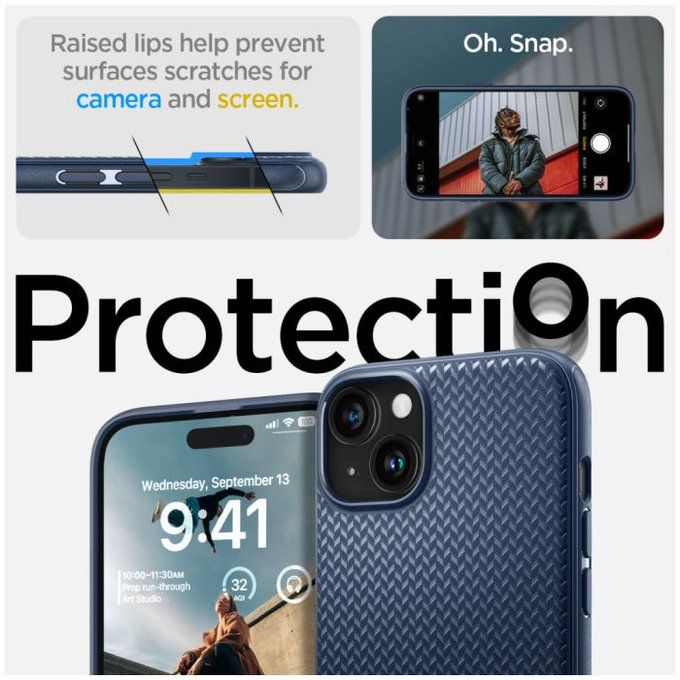 Custodia Mag Armor con MagSafe per iPhone 15, Navy Blue, Spigen