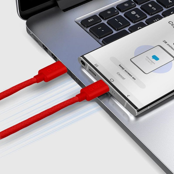 Cavo da USB-C a USB-C 60W PD 1,5 m, Red, SBS