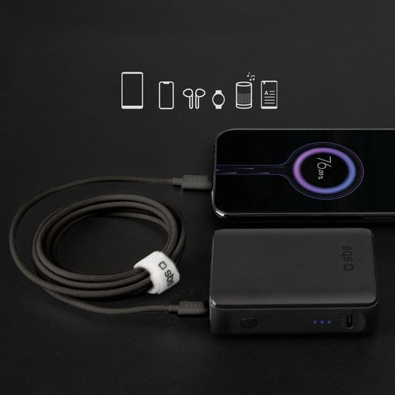 Cavo da USB-C a USB-C 60W PD 1,5 m, Black, SBS