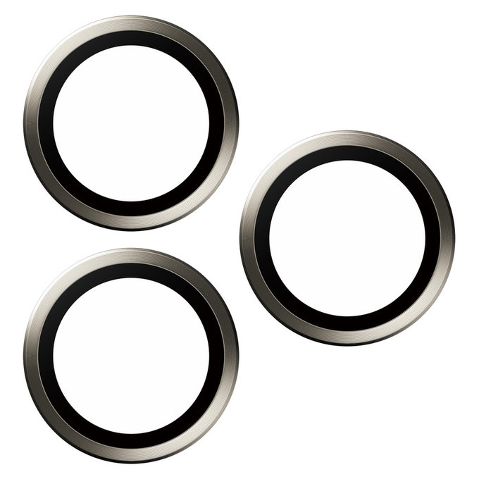Protezione obiettivo fotocamera Hoops per iPhone 15 Pro/15 Pro Max, Natural Metal, PanzerGlass