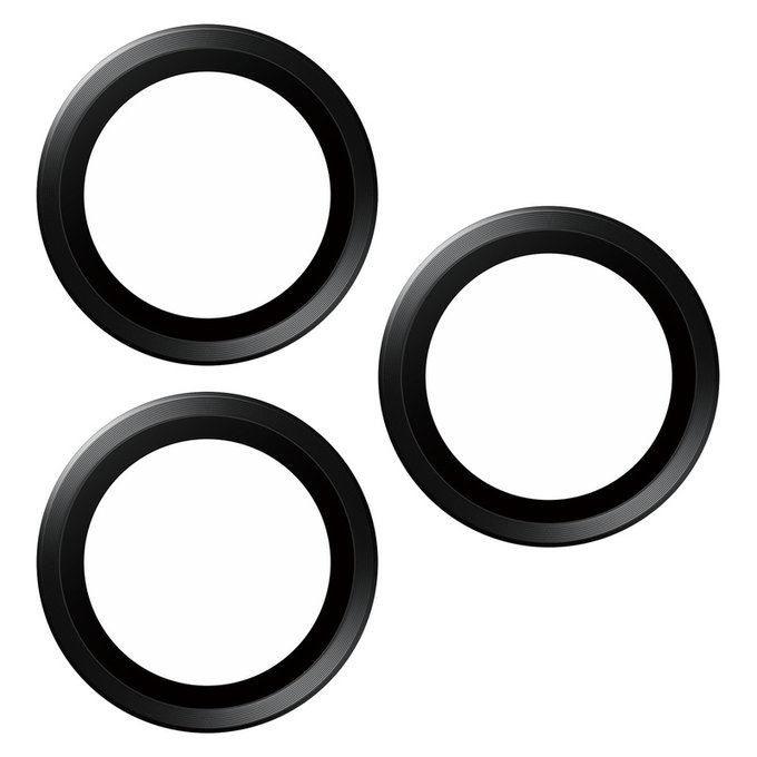 Protezione obiettivo fotocamera Hoops per iPhone 15 Pro/15 Pro Max, Black Titanium, PanzerGlass