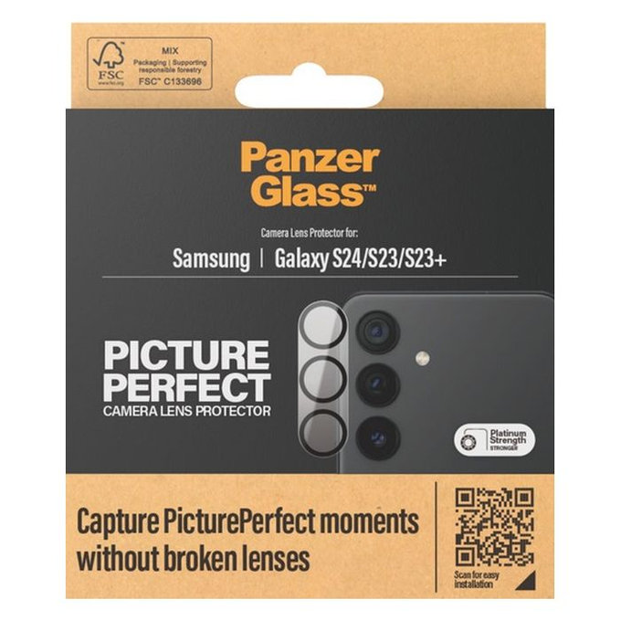 Protezione obiettivo fotocamera posteriore PicturePerfect per Samsung S23, 23+, 24, Black, PanzerGlass