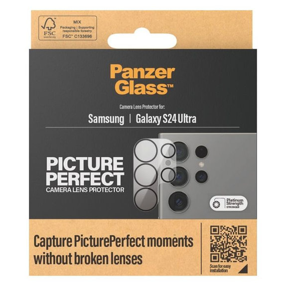 Protezione obiettivo fotocamera posteriore PicturePerfect per Samsung S24 Ultra, Black, PanzerGlass