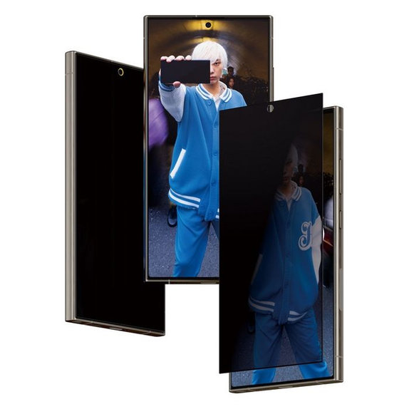 Vetro temperato Re:Fresh UWF Privacy con aplicator per Samsung S24 Ultra, Black, PanzerGlass