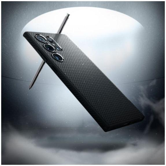 Custodia Liquid Air per Samsung S24 Ultra, Matte Black, Spigen