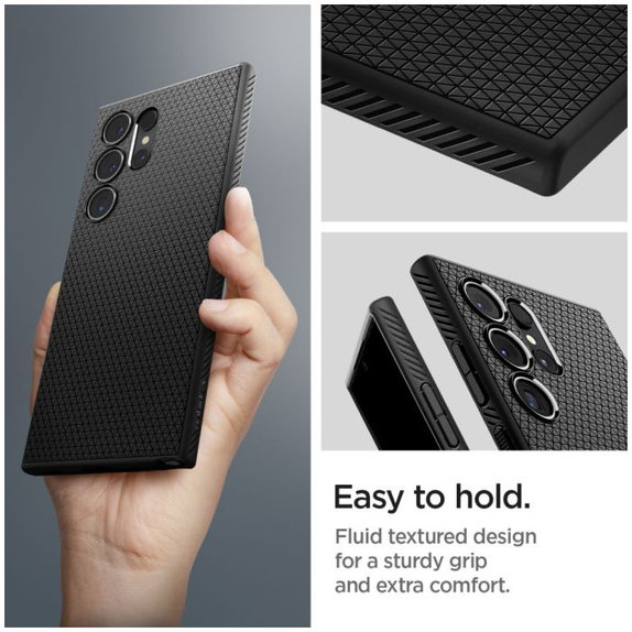 Custodia Liquid Air per Samsung S24 Ultra, Matte Black, Spigen