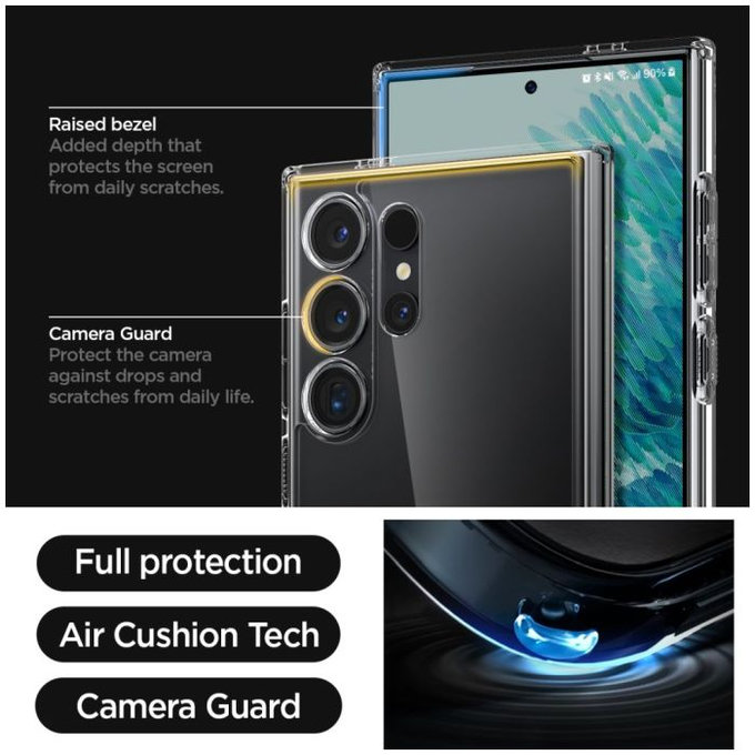 Custodia Ultra Hybrid per Samsung S24 Ultra, Transparent, Spigen
