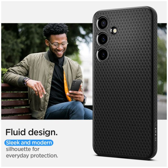 Custodia Liquid Air per Samsung S24+, Matte Black, Spigen