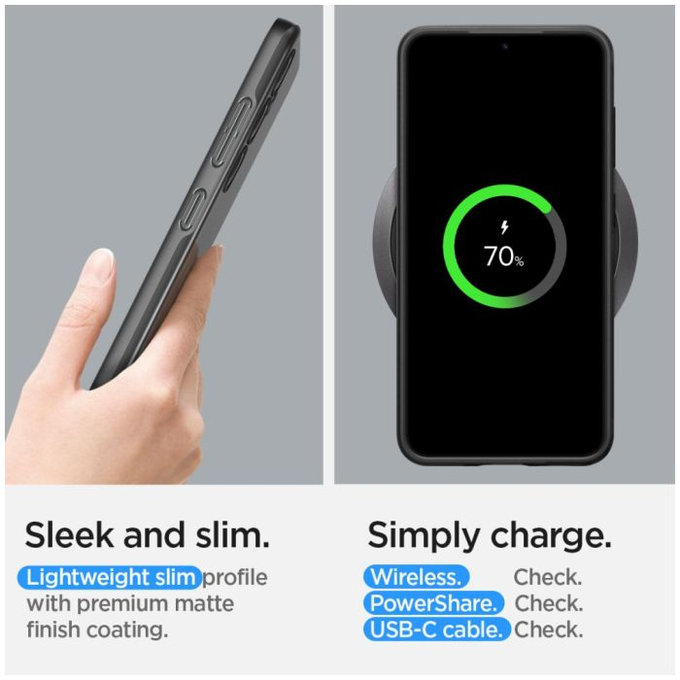 Custodia Thin Fit per Samsung S24, Black, Spigen