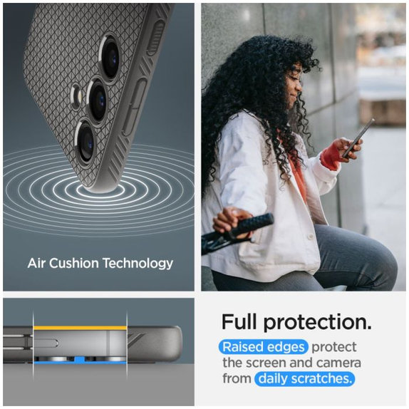 Custodia Liquid Air per Samsung S24, Granite Gray, Spigen