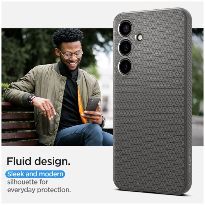 Custodia Liquid Air per Samsung S24, Granite Gray, Spigen
