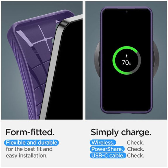 Custodia Liquid Air per Samsung S24, Deep Purple, Spigen