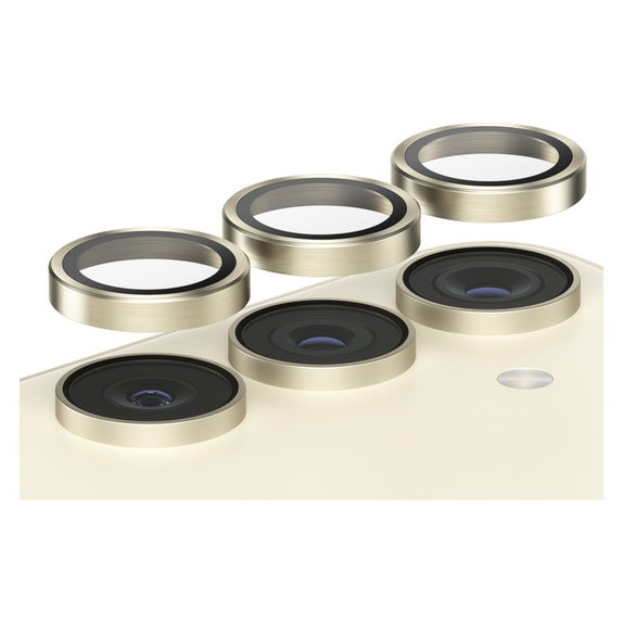 Protezione obiettivo fotocamera Hoops per Samsung Galaxy S24+, Giallo, PanzerGlass
