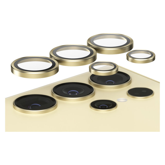 Protezione obiettivo fotocamera Hoops per Samsung Galaxy S24 Ultra, Giallo, PanzerGlass