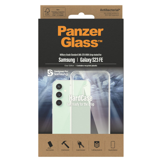Custodia HardCase AB per Samsung Galaxy S23 FE, Trasparente, PanzerGlass