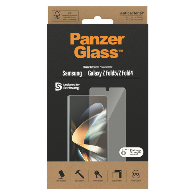 Vetro temperato AB per Samsung Galaxy Z Fold5/Z Fold4, Trasparente, PanzerGlass