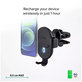 Supporto auto Gravity con ricarica wireless 10W, Black, SBS