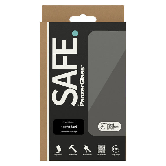 Vetro temperato UWF per Honor 90, Nero, SAFE by PanzerGlass
