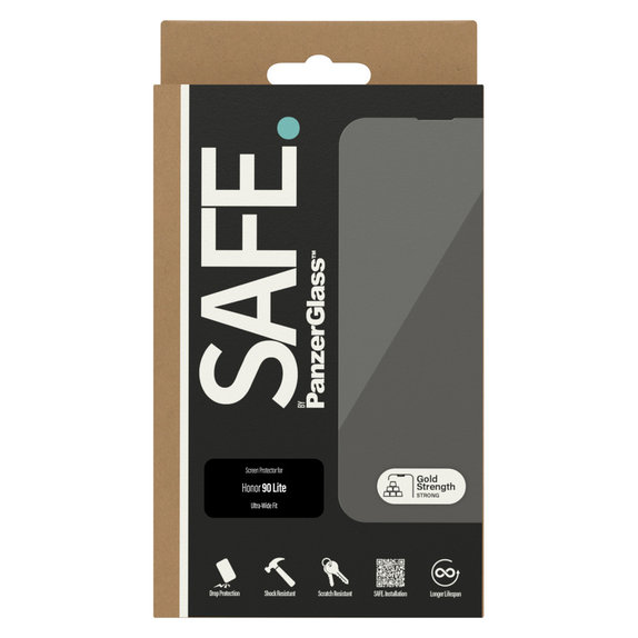 Vetro temperato UWF per Honor 90 Lite, Nero, SAFE by PanzerGlass
