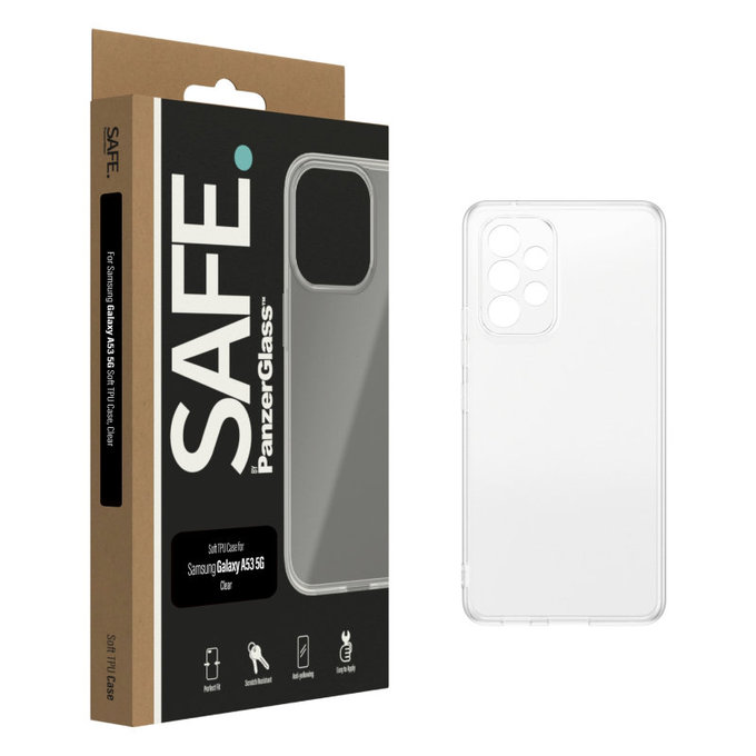 Custodia TPU per Samsung Galaxy A53 5G, Trasparente, SAFE by PanzerGlass