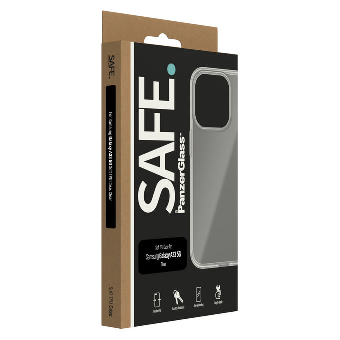 Custodia TPU per Samsung Galaxy A33 5G, Trasparente, SAFE by PanzerGlass