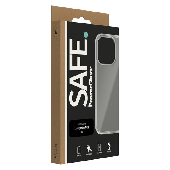 Custodia TPU per Samsung Galaxy A14/A14 5G, Trasparente, SAFE by PanzerGlass