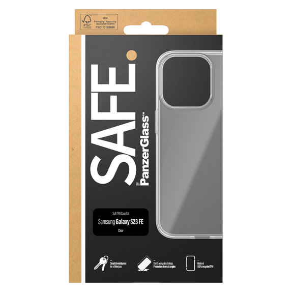 Custodia TPU per Samsung Galaxy S23 FE, Trasparente, SAFE by PanzerGlass