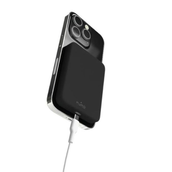 PowerBank MagSafe 4200mAh, 5W, USB-C, Black, PURO
