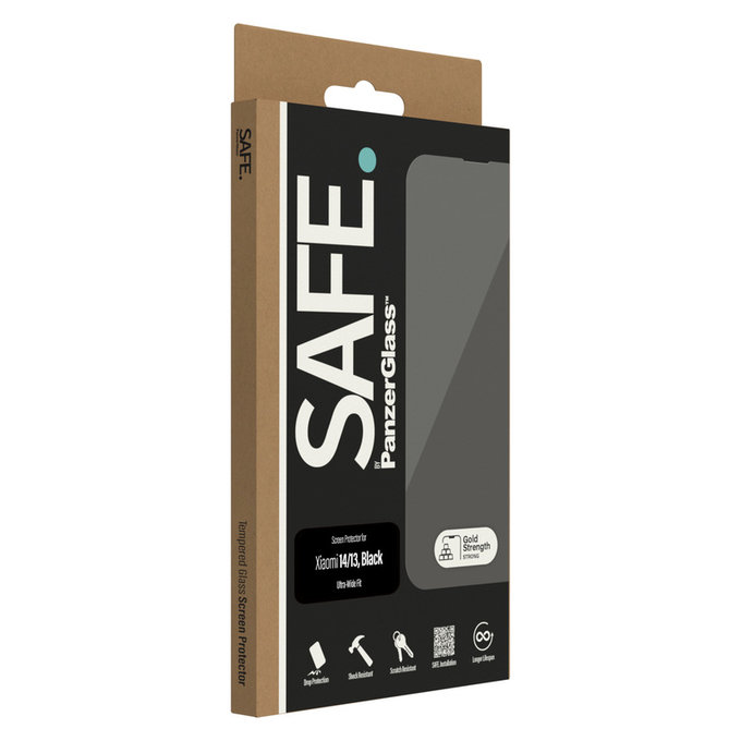 Vetro temperato UWF per Xiaomi 14/13, Nero, SAFE by PanzerGlass