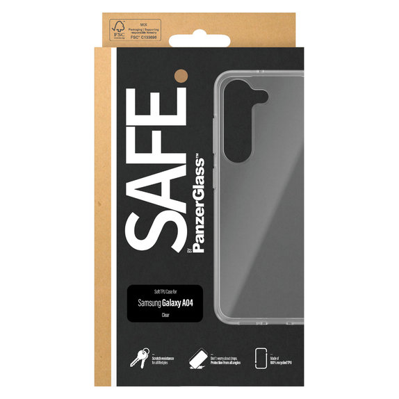 Custodia TPU per Samsung Galaxy A04, Trasparente, SAFE by PanzerGlass