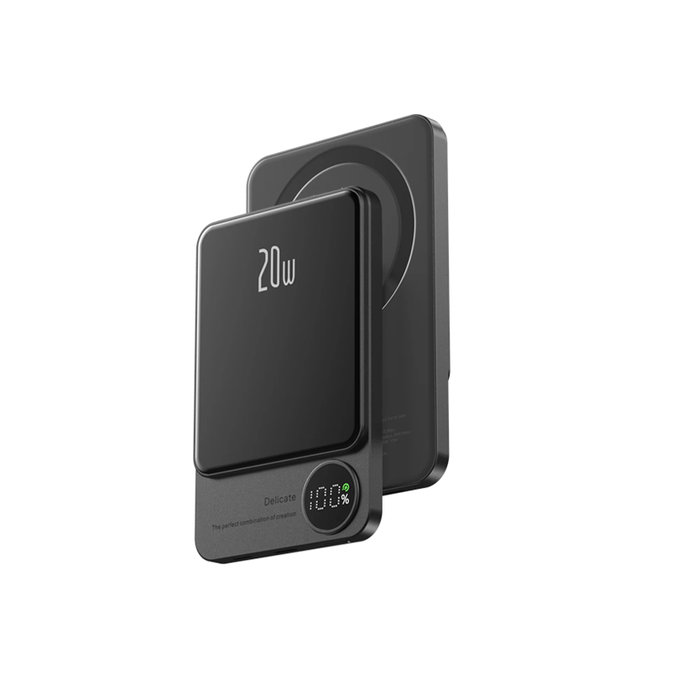 Power Bank MagSafe con LCD 10 000mAh, Black, FixPremium