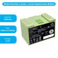 Batteria per iRobot Roomba e-seriess, i-seriess, ABL-D1, 4624864, ABL-D2, Li-Ion, 3000mAh, 14.4V
