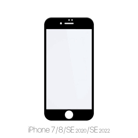Vetro temperato FullCase 10 pz. per iPhone 7, 8, SE 2020, SE 2022, FixPremium