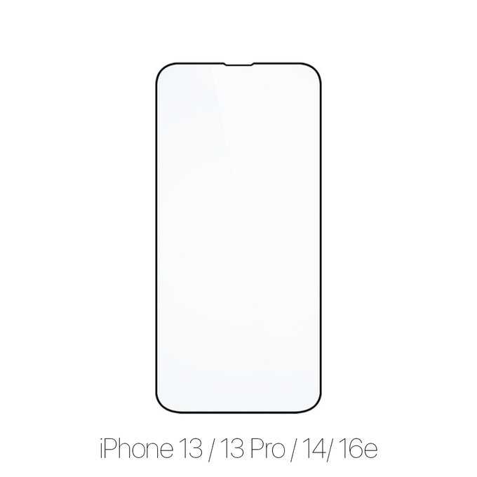 Vetro temperato FullCase 10 pz. per iPhone 13, 13 Pro, 14, 16e, FixPremium