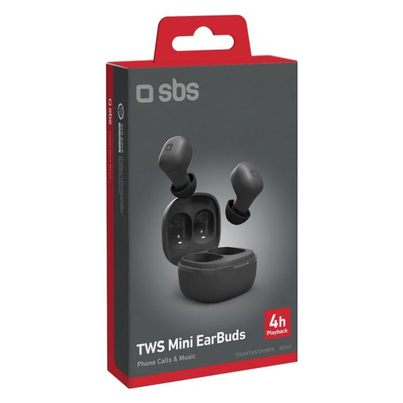 Auricolari wireless TWS Mini, Black, SBS