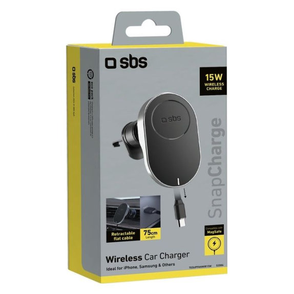 Supporto auto con MagSafe 15W, Black, SBS