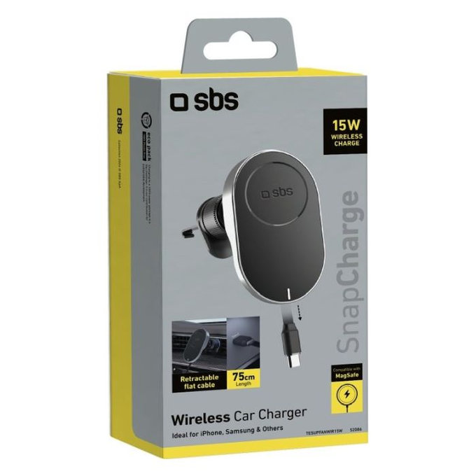 Supporto auto con MagSafe 15W, Black, SBS