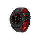 Cinturino in silicone bicolore per Garmin QuickFit 26mm, Black, FixPremium