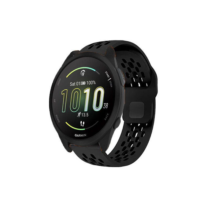 Cinturino universale in silicone per Garmin 20mm, Black, FixPremium