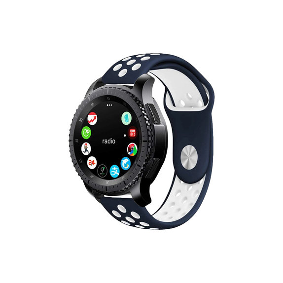 Cinturino sportivo in silicone per Garmin 22mm, Blue, FixPremium