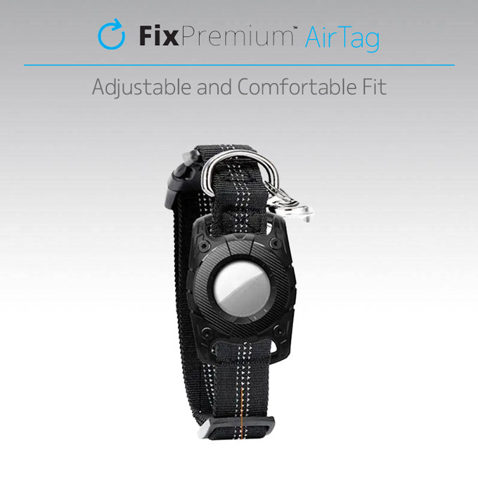 Collare per AirTag per cani e gatti, Black, FixPremium