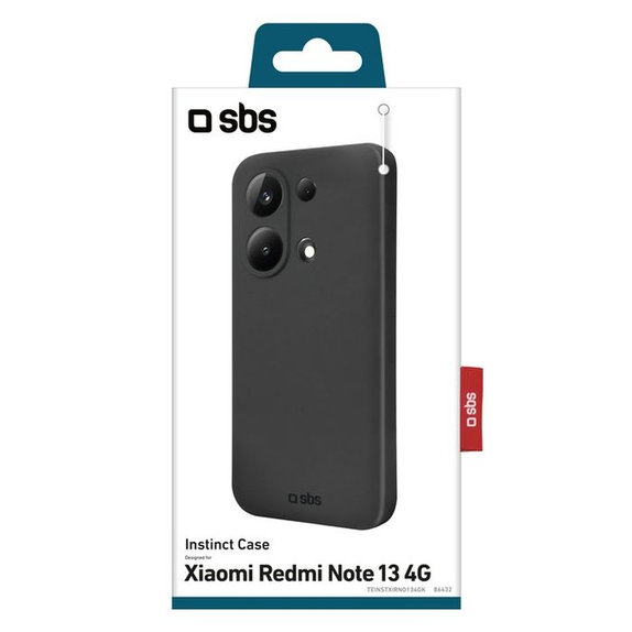 Custodia Instinct per Xiaomi Redmi 13 4G, Black, SBS