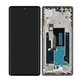 Schermo per Motorola Edge 50 Fusion, Marshmallow Blue, Vetro touch con cornice, 5D68C24359, Genuine Service Pack