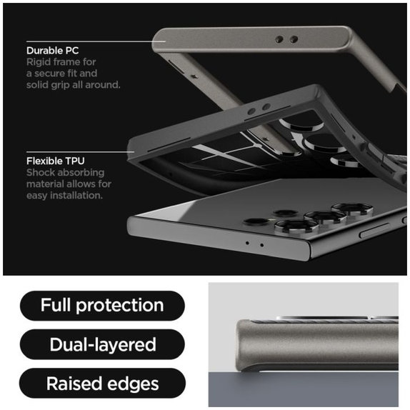 Custodia Neo Hybrid per Samsung S24 Ultra, Gunmetal, Spigen